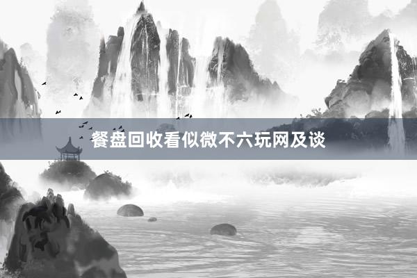 餐盘回收看似微不六玩网及谈